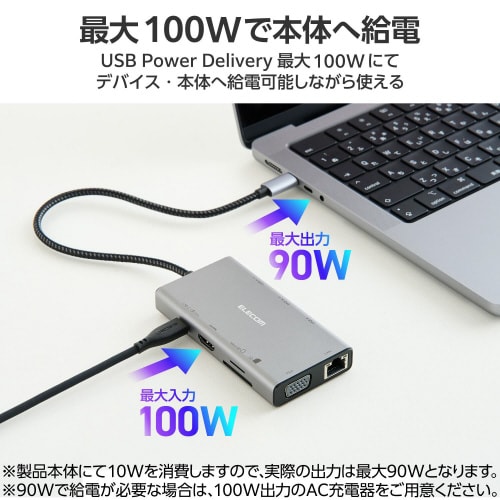 USBType−Cハブ 10−in−1 グレー