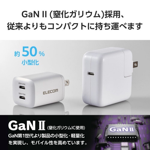 TypeC コンセント 充電器 PD 30W 白