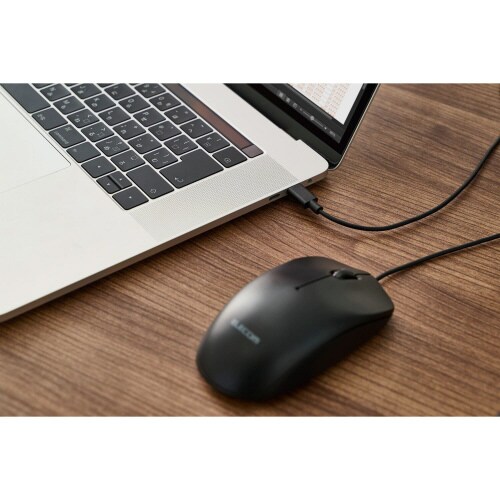 法人向けマウス 有線TypeC 環境配慮 ブラック