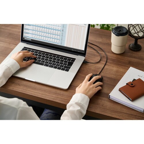 法人向けマウス 有線TypeC 環境配慮 ブラック