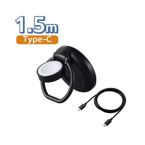 ワイヤレス充電器 Qi2対応 リング型 ブラック