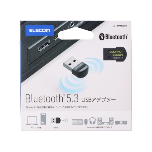 Bluetooth USBアダプタ コンパクト 黒