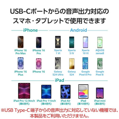 タイプCイヤホンジャック 3極4極変換 ホワイト