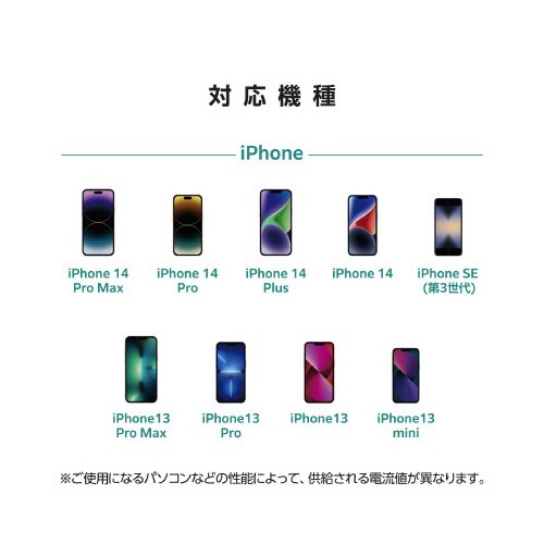 iPhone充電ケーブル 0.1m L字 黒
