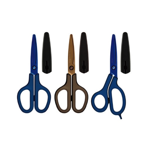 はさみ フィットカットカーブ チタンコート ブルー