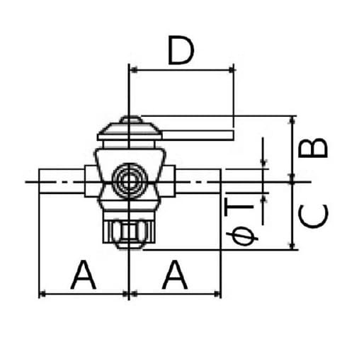 PFA三方バルブ NR0026−004