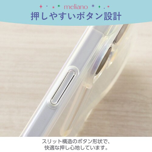 iPhone16ケースソフトハート透明オーロラ