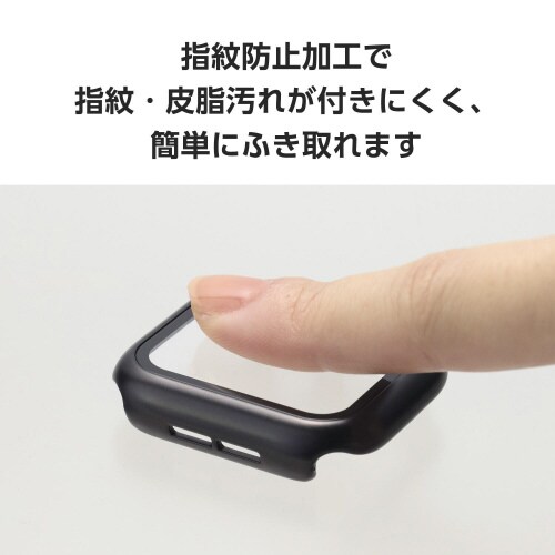 アップルウォッチ44mm フルカバー メタリック黒