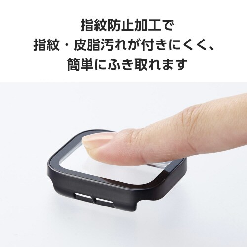 アップルウォッチ44mm フルカバー 防水 黒