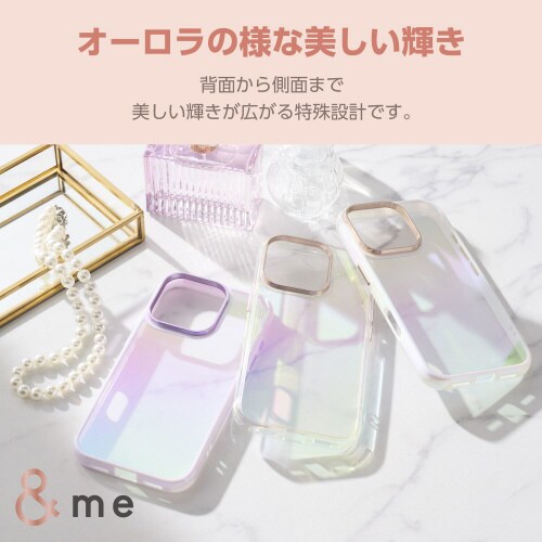 iPhone16Proケース衝撃吸収オーロラ透明