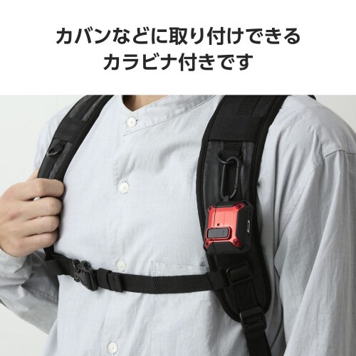 AirPods4 耐衝撃ケース 衝撃吸収 レッド