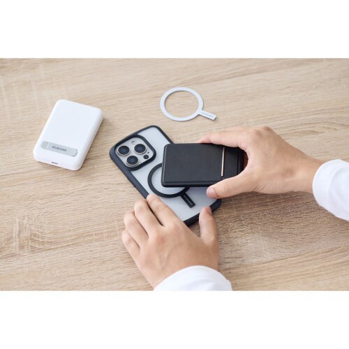 スマホスタンドマグネット着脱スタンド薄型黒