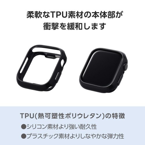 アップルウォッチ42mm バンパー ソフト 黒