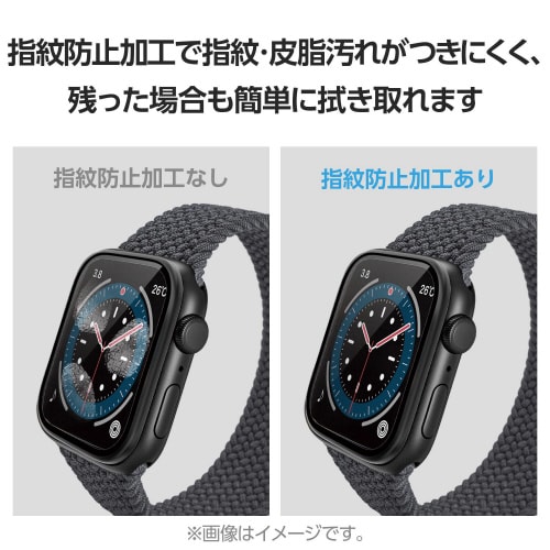 アップルウォッチ40mmガラスフィルム 極薄 黒