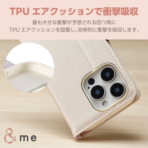iPhone16Proケースレザー白