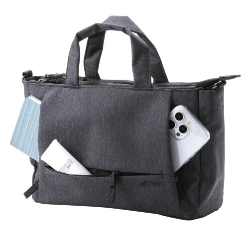 ミニトートバッグ 2WAY 撥水加工 ブラック