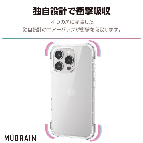 iPhone16Proケース衝撃吸収透明×透明