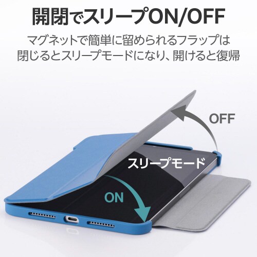 iPadminiA17Pro手帳型ケース耐衝撃 紺