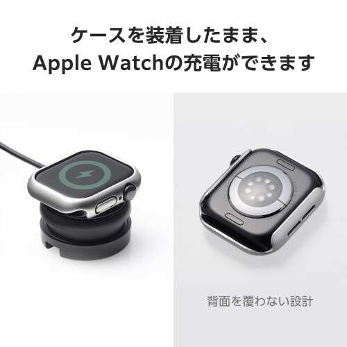 アップルウォッチ42mm バンパー メタリック銀