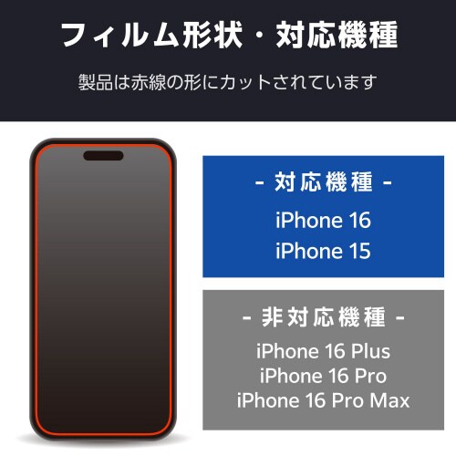 iPhone16ガラスフィルムBLカットゲーム最適