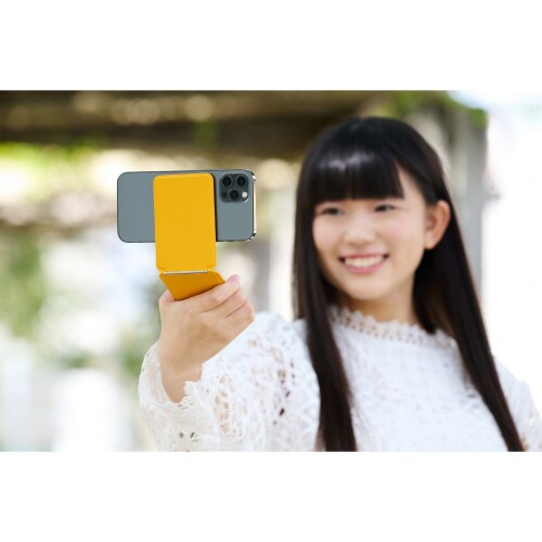 スマホスタンドマグネット着脱スタンド薄型橙