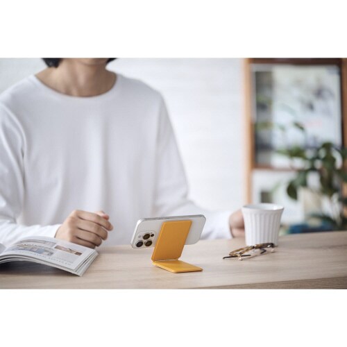 スマホスタンドマグネット着脱スタンド薄型橙
