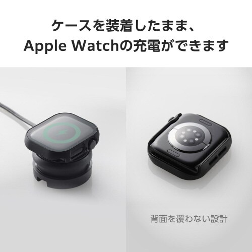 アップルウォッチ42mm フルカバー 防反射 黒