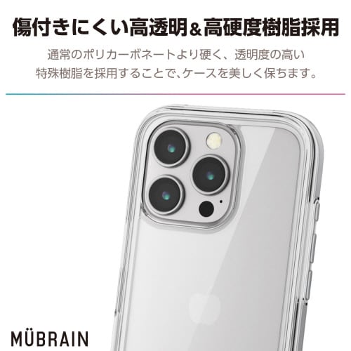 iPhone16Proケース白×透明