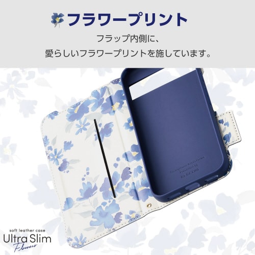 GooglePixel8aケース手帳型花紺