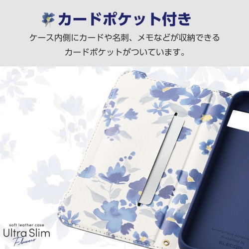 GooglePixel8aケース手帳型花紺