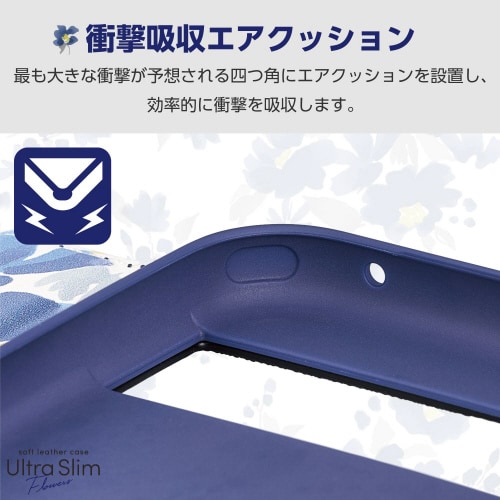 GooglePixel8aケース手帳型花紺