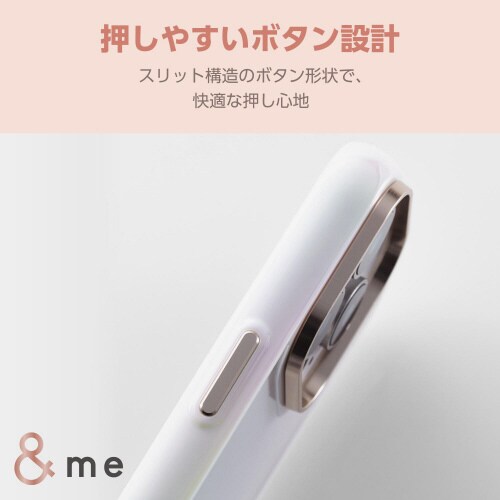 iPhone16Proケース衝撃吸収オーロラ白