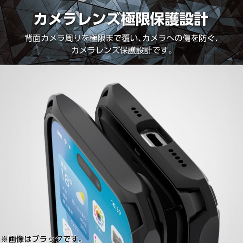 iPhone16ケースハイブリッドフィルム付赤