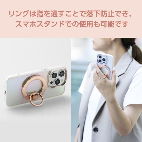 スマホリング マグネット ラインストーン ゴールド