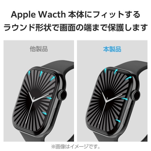 アップルウォッチ46mm 衝撃吸収フィルム 高透明