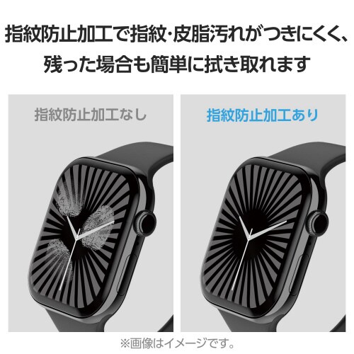 アップルウォッチ46mm 衝撃吸収フィルム 高透明