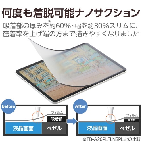 13インチiPadAirM2着脱式フィルムケント紙