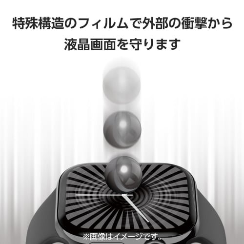 アップルウォッチ46mm 衝撃吸収フィルム 防反射