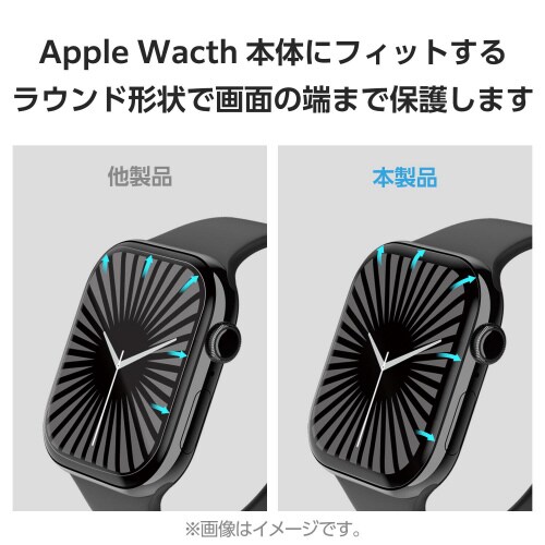 アップルウォッチ46mm 衝撃吸収フィルム 防反射