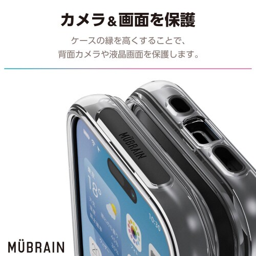 iPhone16Proケースハイブリッド黒×透明