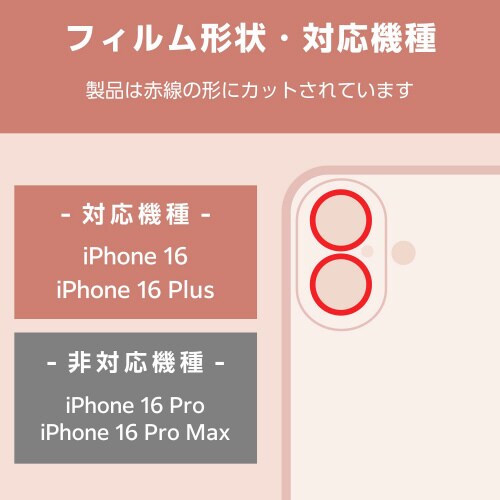 iPhone16/Plusカメラフィルム シルバー