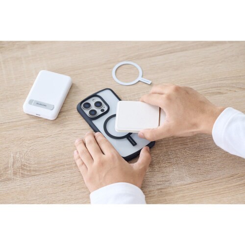 スマホスタンドマグネット着脱スタンド薄型白