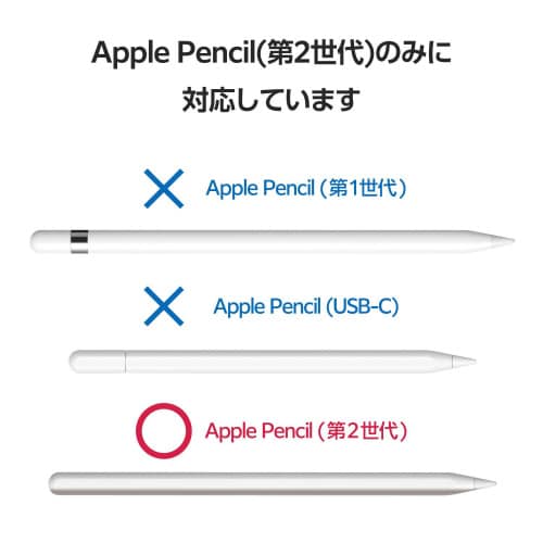 アップルペンシルグリップ 第2世代 太軸 クリア
