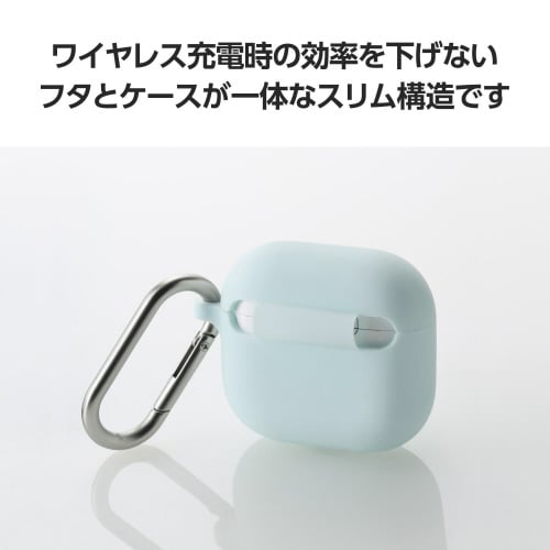 AirPods4シリコンケース 衝撃吸収 ブルー