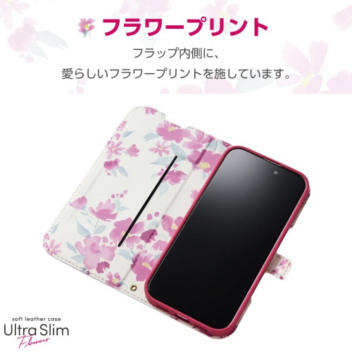 iPhone16ケースレザー超軽量ディープピンク