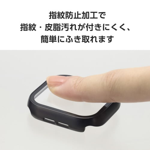 アップルウォッチ46mmカバー メタリックブラック