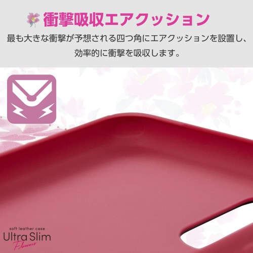 arrowsWe2ケースレザー手帳型ディープピンク