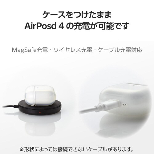 AirPods4 ソフトケース 落下防止 クリア