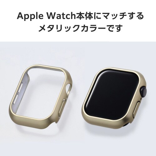 アップルウォッチ42mm バンパー メタリック金