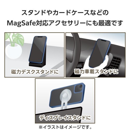 MagSafe 磁力ワイヤレス充電対応 シール 白